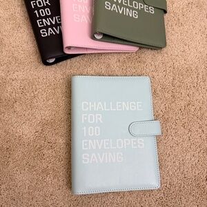 BLUE 100 Money Savings Challenge A5 Money Binder Book Money Budget Book Budget
